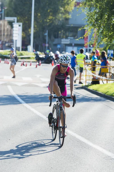 Pontevedra España Agosto 2016 Detalle Xvi Triatlón Ciudad Pontevedra Celebrado —  Fotos de Stock