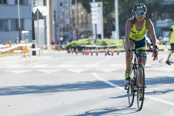 Pontevedra España Agosto 2016 Detalle Xvi Triatlón Ciudad Pontevedra Celebrado —  Fotos de Stock