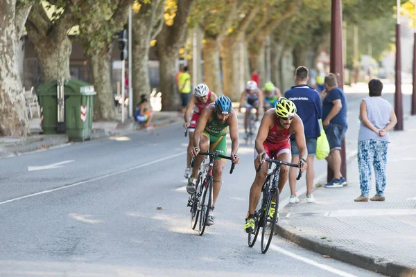 Pontevedra Hiszpania Sierpnia 2016 Szczegóły Xvi Pontevedra City Triathlon Która — Zdjęcie stockowe