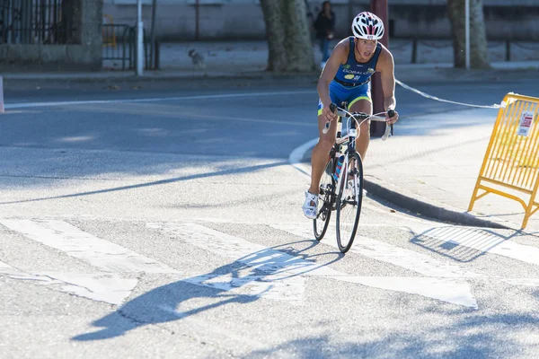 Pontevedra Hiszpania Sierpnia 2016 Szczegóły Xvi Pontevedra City Triathlon Która — Zdjęcie stockowe