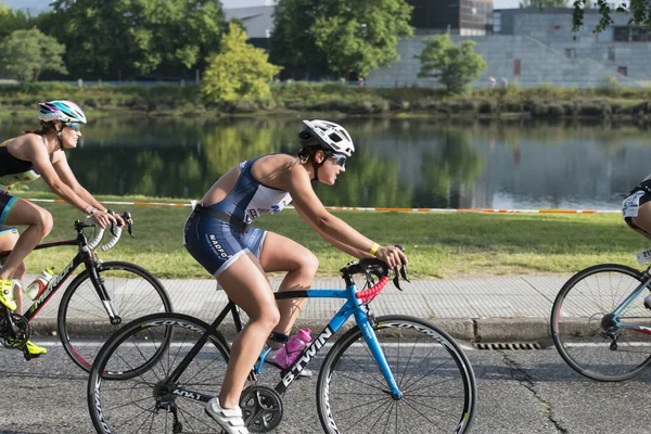 Pontevedra Spanien Juni 2017 Detail Der Spanischen Triathlonmeisterschaft Der Vereine — Stockfoto