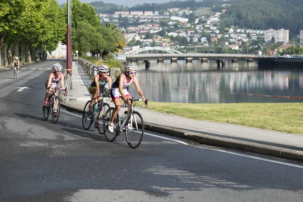 Pontevedra Španělsko Června 2017 Detail Španělské Mistrovství Triathlon Kluby Ulic — Stock fotografie