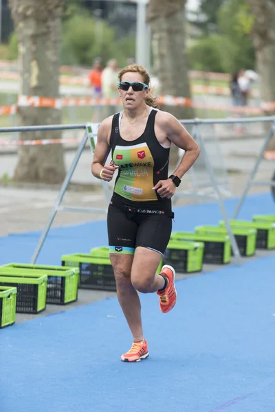 Pontevedra Španělsko Června 2017 Detail Španělské Mistrovství Triathlon Kluby Ulic — Stock fotografie