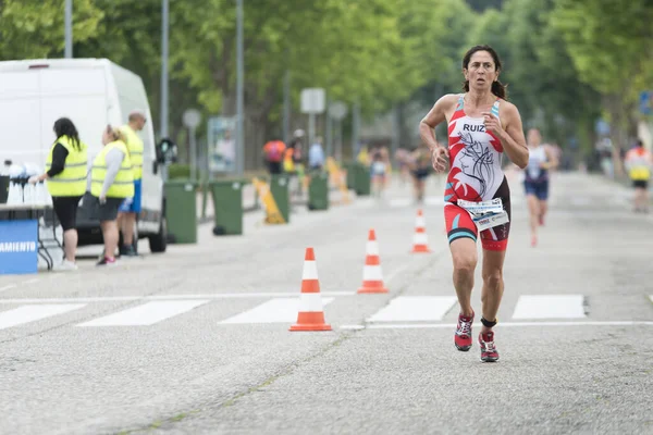 Pontevedra Spanje Juni 2017 Detail Van Spaanse Kampioenschap Van Triathlon — Stockfoto