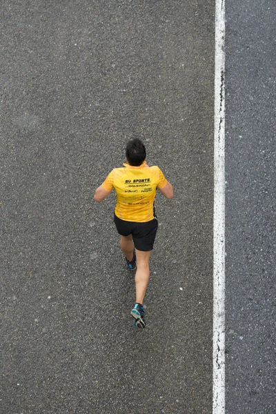Pontevedra Spanien Oktober 2016 Detail Der Teilnehmer Des Beliebten Halbmarathons — Stockfoto