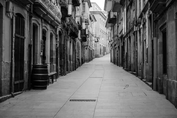 Pontevedra España Abril 2019 Una Las Calles Semi Peatonales Del — Foto de Stock