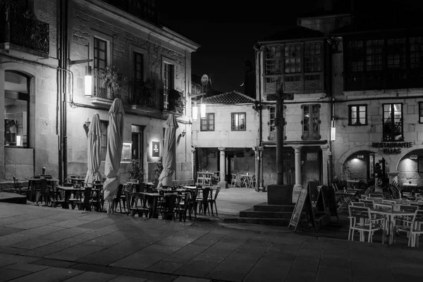 Pontevedra Espanha Abril 2019 Uma Das Ruas Semi Pedestres Aldeia — Fotografia de Stock