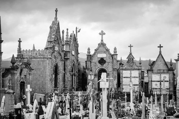 Caminha Portugal Mayo 2018 Cementerio Municipal Del Pueblo Católico Con — Foto de Stock