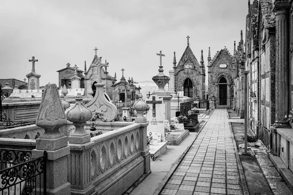 Caminha Portugal May 2018 Municipal Catholic Village Cemetery Numerous Pantheons — 图库照片