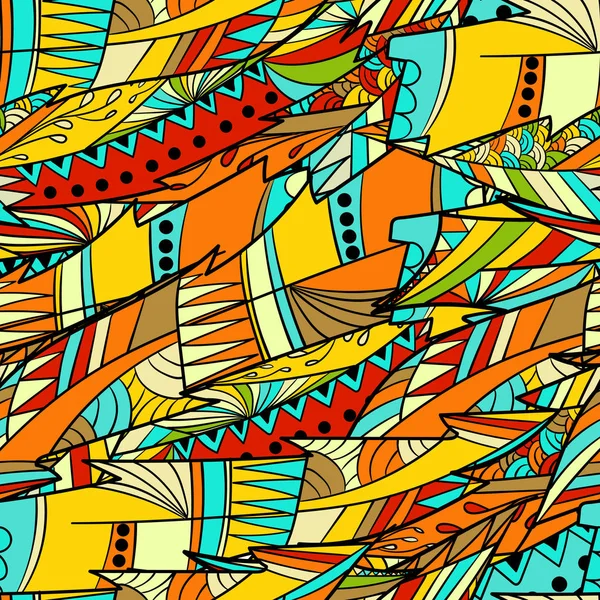 Nahtloser Muster-Hintergrund mit abstrakten Federn — Stockvektor