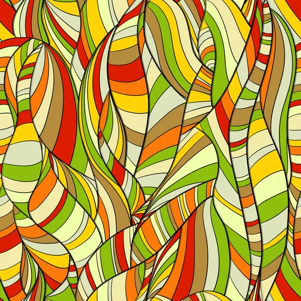 Warna-warni pola latar belakang abstrak garis dan gelombang - Stok Vektor