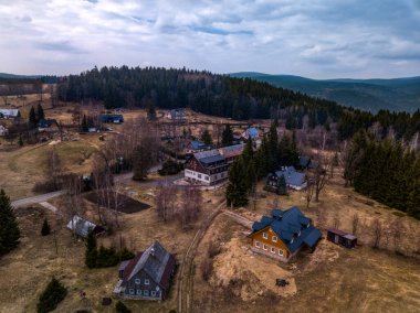 Çek Cumhuriyeti 'nde Horni Maxov' un yukarıdan görüntüsü