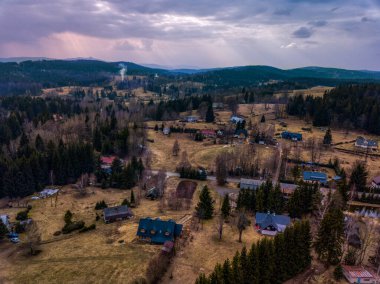 Çek Cumhuriyeti 'nde Horni Maxov' un yukarıdan görüntüsü