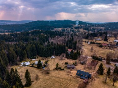 Çek Cumhuriyeti 'nde Horni Maxov' un yukarıdan görüntüsü