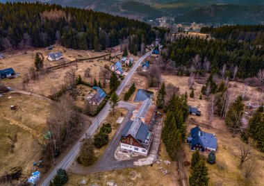 Çek Cumhuriyeti 'nde Horni Maxov' un yukarıdan görüntüsü