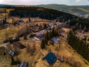 Çek Cumhuriyeti 'nde Horni Maxov' un yukarıdan görüntüsü