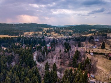 Çek Cumhuriyeti 'nde Horni Maxov' un yukarıdan görüntüsü