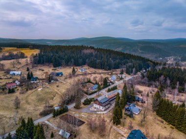 Çek Cumhuriyeti 'nde Horni Maxov' un yukarıdan görüntüsü