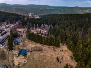 Çek Cumhuriyeti 'nde Horni Maxov' un yukarıdan görüntüsü