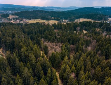 Çek Cumhuriyeti 'nde Horni Maxov' un yukarıdan görüntüsü