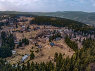 Çek Cumhuriyeti 'nde Horni Maxov' un yukarıdan görüntüsü