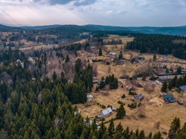Çek Cumhuriyeti 'nde Horni Maxov' un yukarıdan görüntüsü