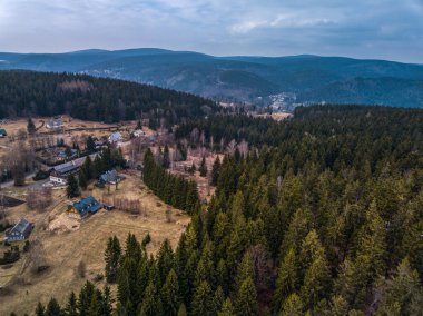 Çek Cumhuriyeti 'nde Horni Maxov' un yukarıdan görüntüsü