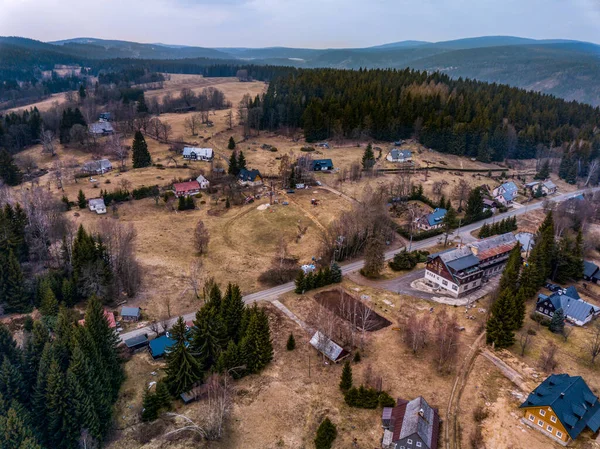 Çek Cumhuriyeti 'nde Horni Maxov' un yukarıdan görüntüsü