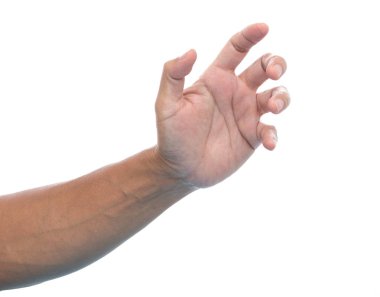 adam el beyaz zemin üzerine