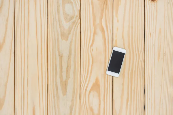 Smartphone Wooden Background — Stock Photo, Image