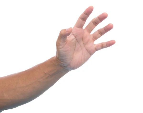 Мужская рука на белом фоне — стоковое фото