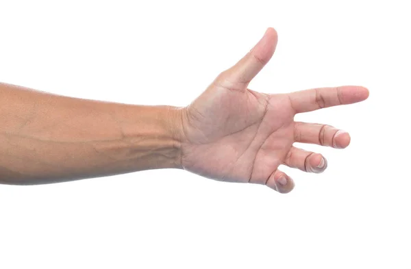 Άνθρωπος χέρι σε άσπρο φόντο — Φωτογραφία Αρχείου