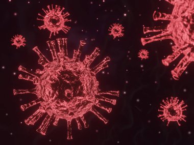 Coronavirus modelinin 3 boyutlu hali. Covid 19