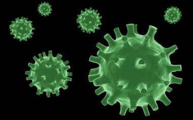 Coronavirus modelinin 3 boyutlu hali. Covid 19