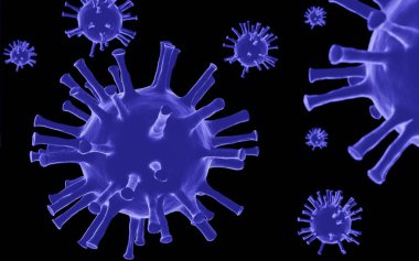 3 boyutlu Coronavirus pandemik modeli. COVID-19 dünyadaki birçok ülke ve bölgeyi etkiliyor.