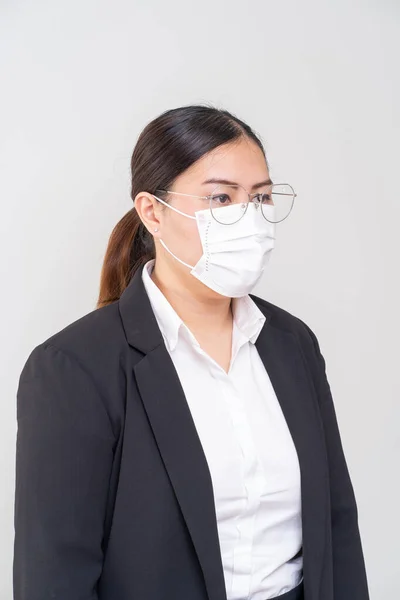 Ασιάτισσες Που Φορούν Χειρουργική Μάσκα Προσώπου Για Την Πρόληψη Της — Φωτογραφία Αρχείου