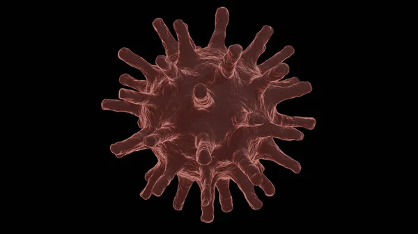 Coronavirus Модель Чорному Тлі Covid Ілюстрація — стокове фото