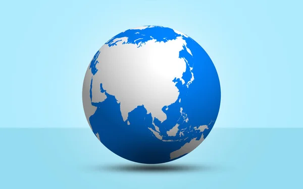 Render Globe Sphere Blue Background — Stock Photo, Image