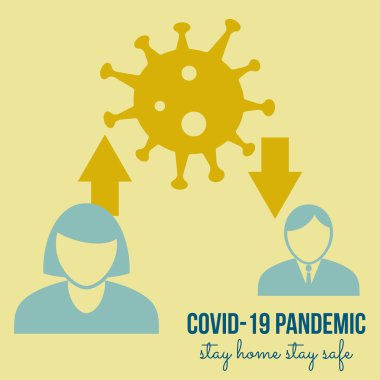 Covid-19 tıp ikonu konsepti. Coronavirus dünyadaki birçok ülke ve bölgeyi etkiliyor.