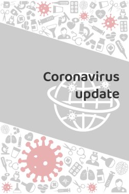 Coronavirus ve web şablonu, broşür, kitap kapağı, rapor için tıbbi simge tasarımı