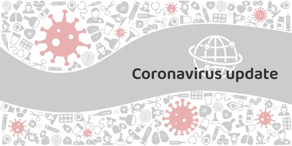 Coronavirus Progettazione Icone Mediche Modello Web Brochure Copertina Del Libro — Vettoriale Stock