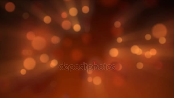 Fondo de partículas de luz - Naranja — Vídeos de Stock