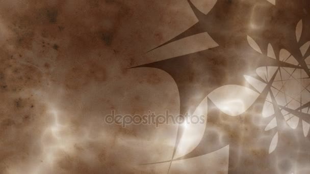 Abstrato Ninja Star Background - Laranja — Vídeo de Stock