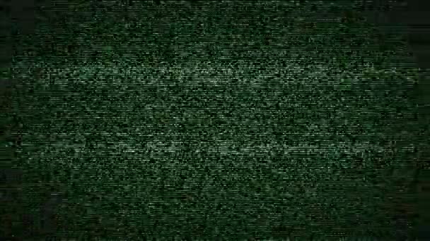 Tv Geräuschhintergrund - grün — Stockvideo