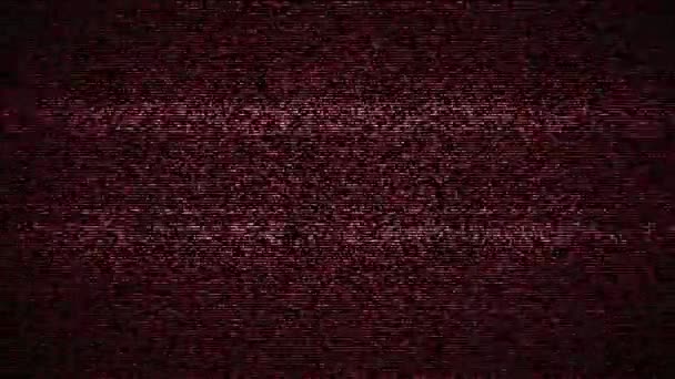 TV hluk pozadí - červená — Stock video
