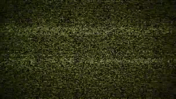 TV Noise Background - Yellow — Stock Video