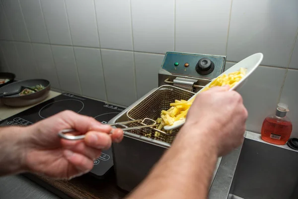 Smażone Ziemniaki Frytkownicy — Zdjęcie stockowe