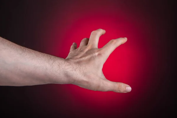 Hand Greift Nach Dem Feuerball — Stockfoto