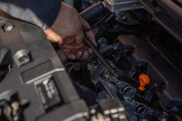 Car Spark Plug Car Parts Repair — Stock Photo, Image