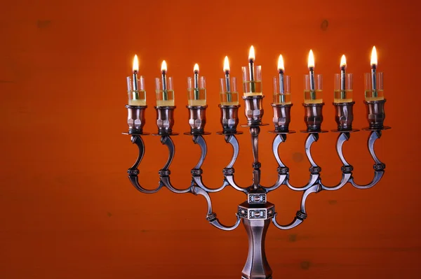 犹太节日光明节大烛台 — 图库照片